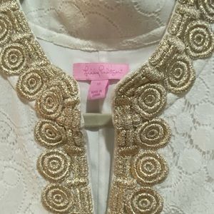 White and Gold Lilly Pulitzer dress